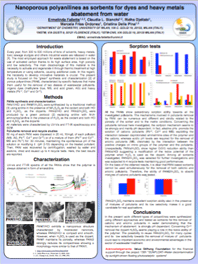 Nanoporous polyanilines as sorbents for dyes and heavy metals