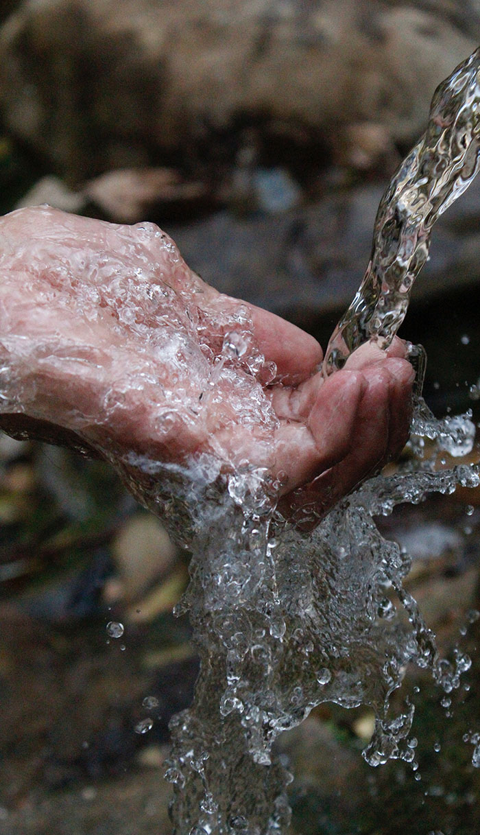 Hand with water